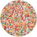 aletria multicolorida para bolo