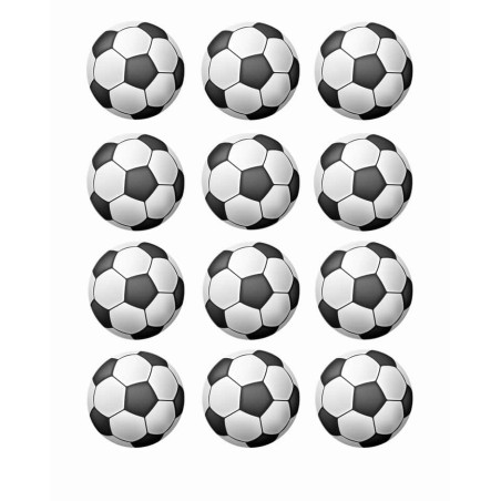 Discos de futebol com 12 mini-açúcar