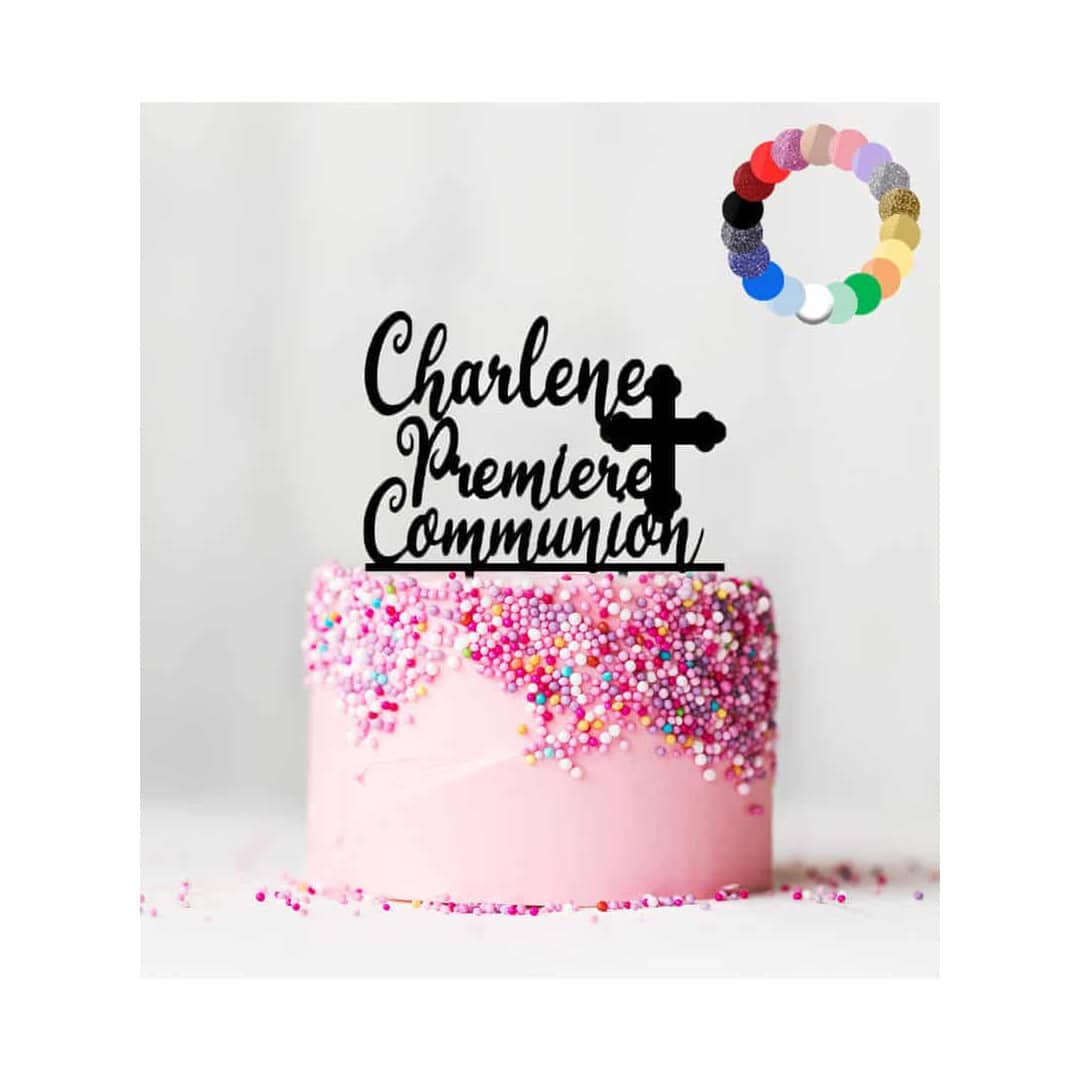 topo de bolo de 1ª comunhão para personalizar