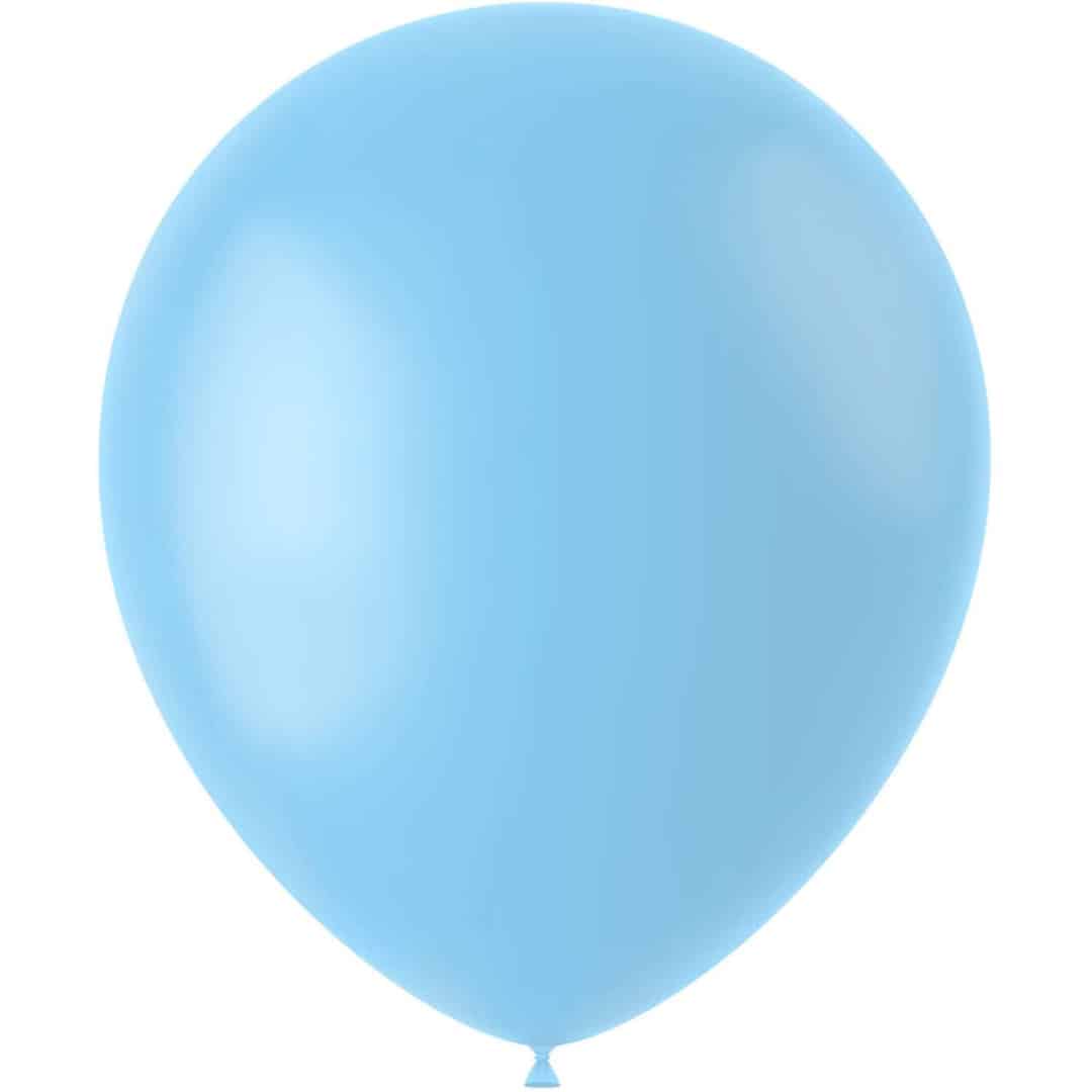 50 balões-de-aniversário-azul-mate-33-cm
