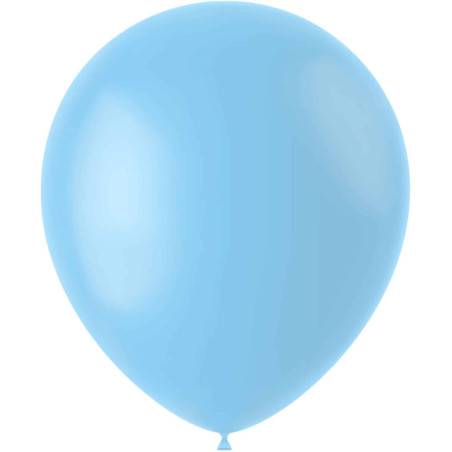 50 balões-de-aniversário-azul-mate-33-cm