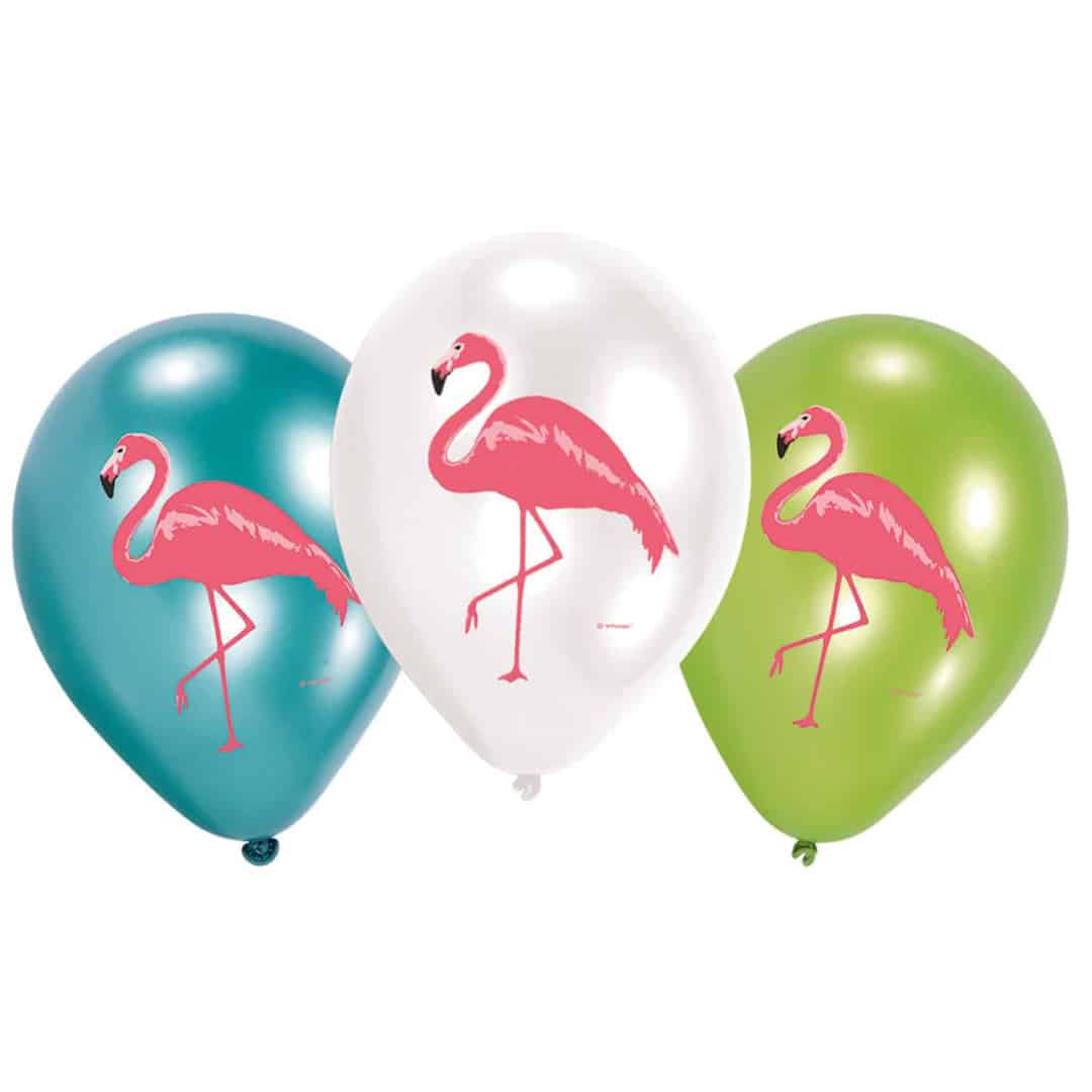 6 balões-flamingo