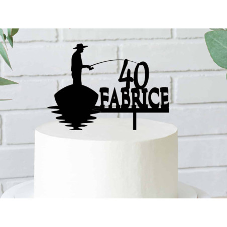 topo de bolo com tema de pesca para personalizar