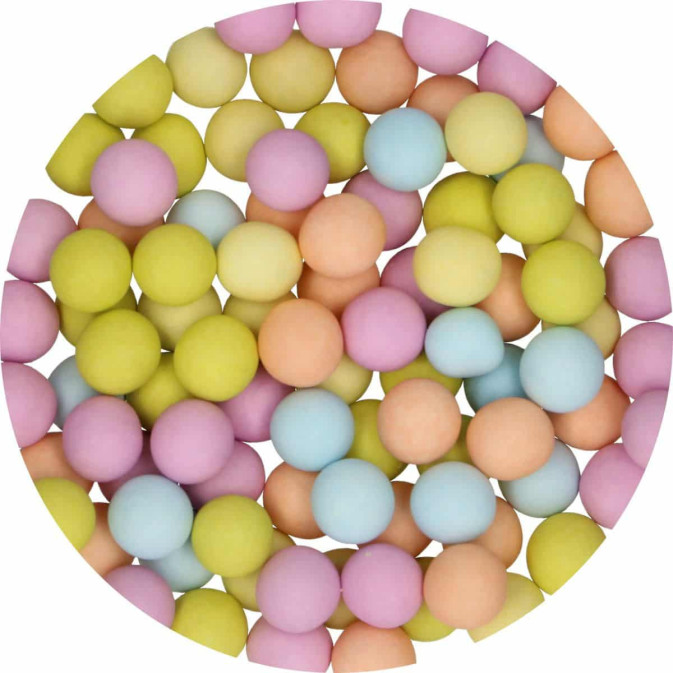 contas grandes de chocolate multicoloridas