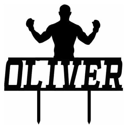 topo de bolo boxer para personalizar