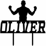 topo de bolo boxer para personalizar