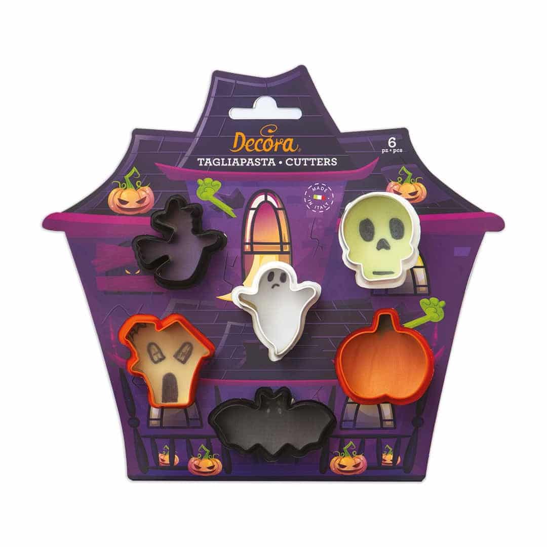 6 mini cortadores de massa para o Halloween