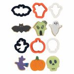 6 mini cortadores de biscoitos de Halloween