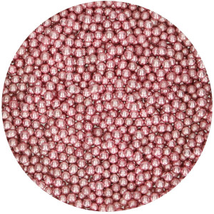 Pérolas de açúcar rosa metálico - bolinhos divertidos