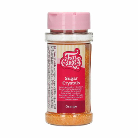 cristais de açúcar laranja