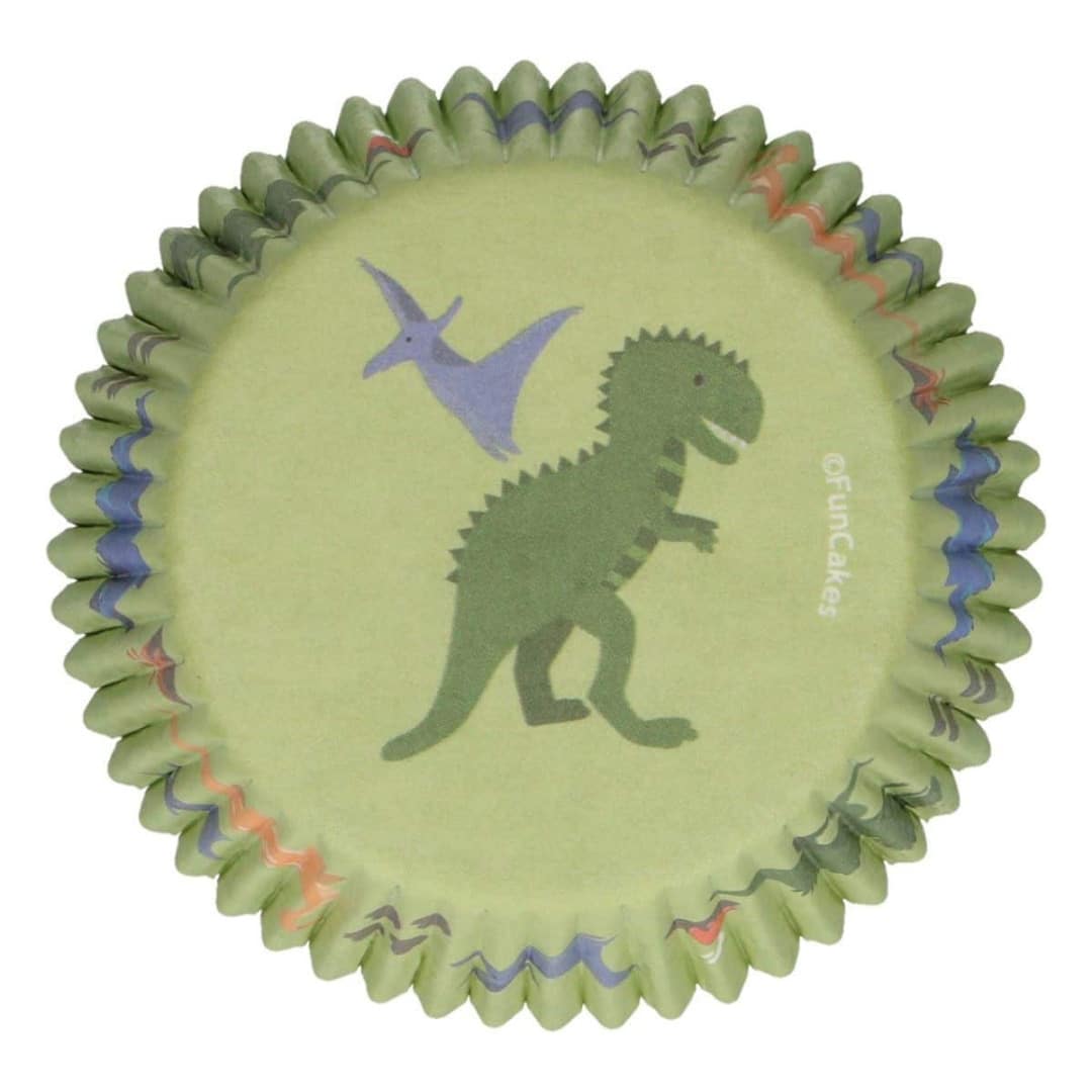 48 forminhas de cupcake de dinossauro