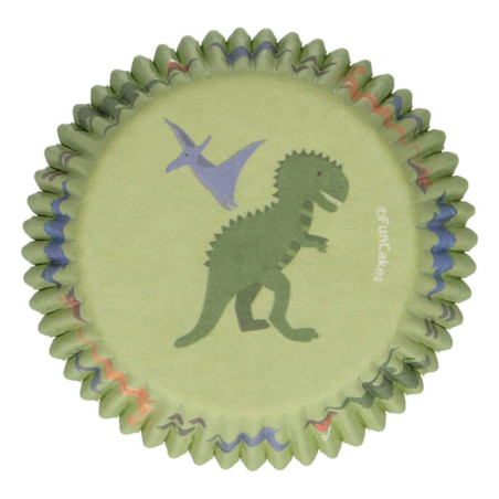 48 forminhas de cupcake de dinossauro