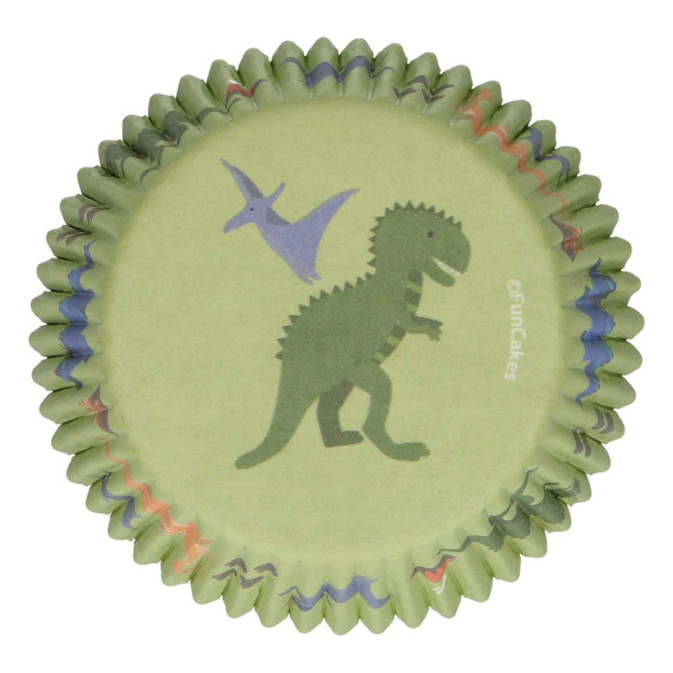 48 forminhas de cupcake de dinossauro