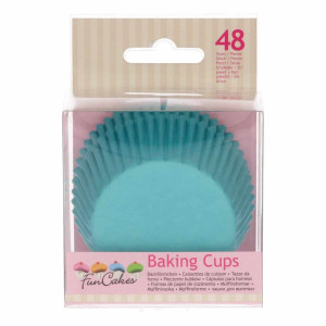 48 forminhas de cupcake turquesa padrão
