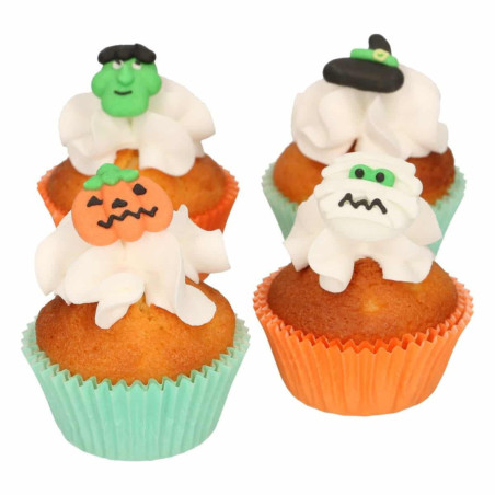 12 monstrinhos de açúcar funcakes de Halloween