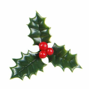 Diário de 10 folhas de azevinho para o Natal