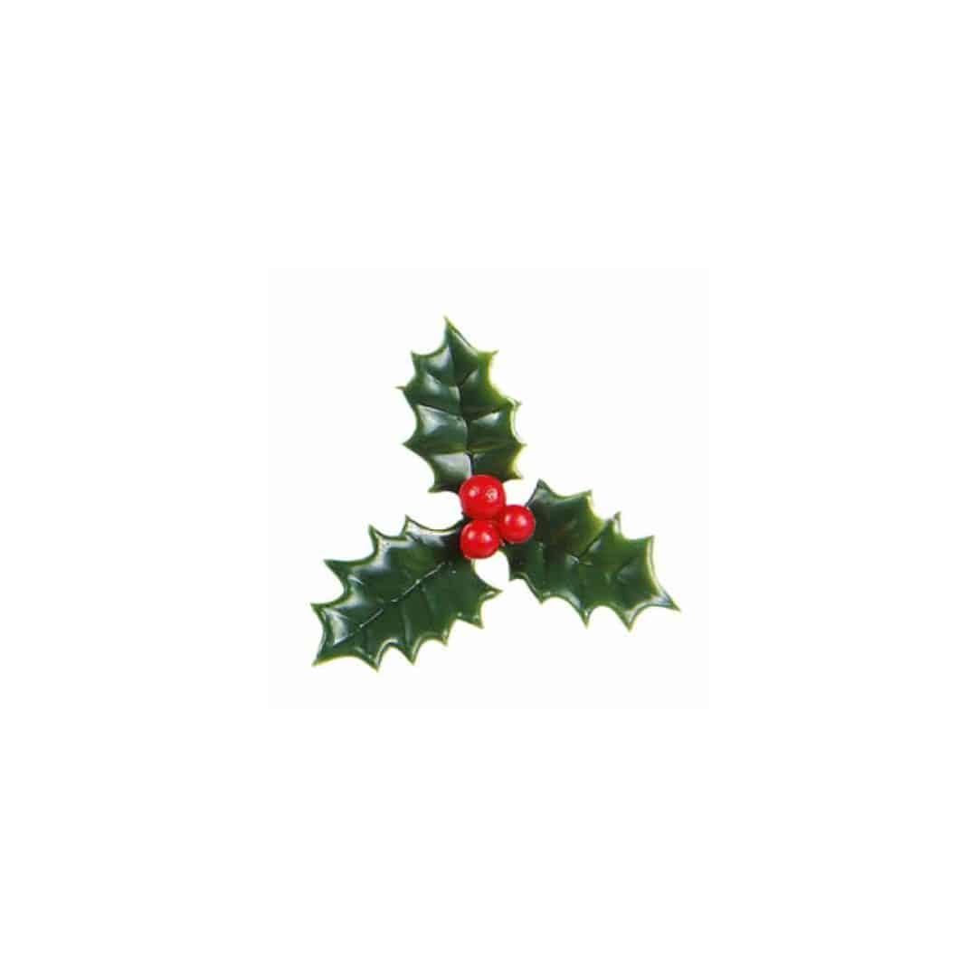Diário de 10 folhas de azevinho para o Natal