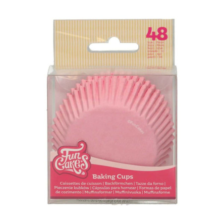 48 forminhas de cupcake rosa