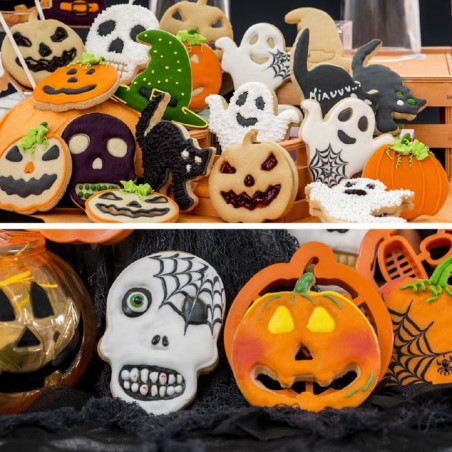 cortador de biscoitos-abóbora-crânio-biscoito-halloween