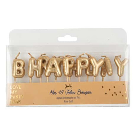 kit de velas com efeito de feliz aniversário ou balão