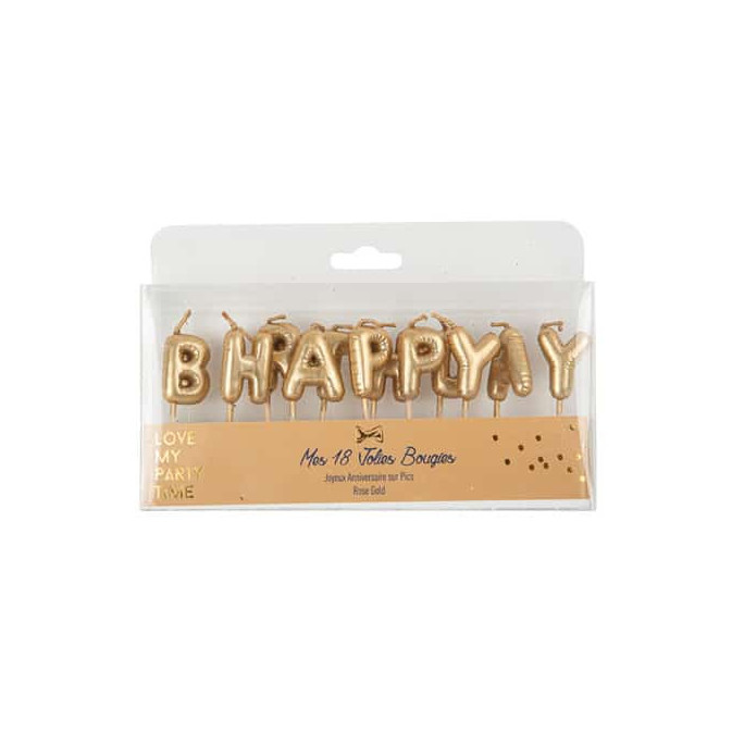 kit de velas com efeito de feliz aniversário ou balão