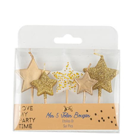velas estrela dourada