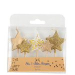 velas estrela dourada