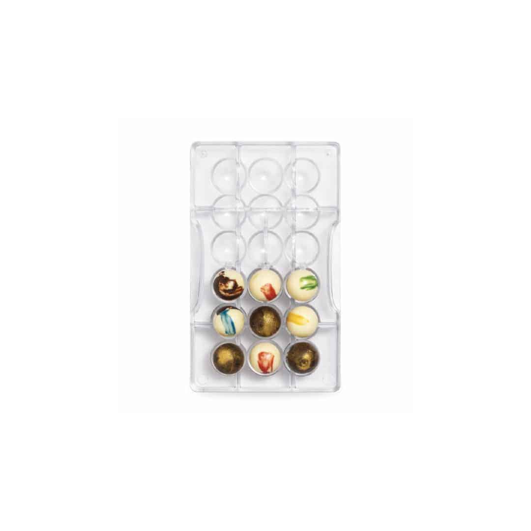 molde profissional de meia esfera para chocolate