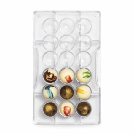 molde profissional de meia esfera para chocolate