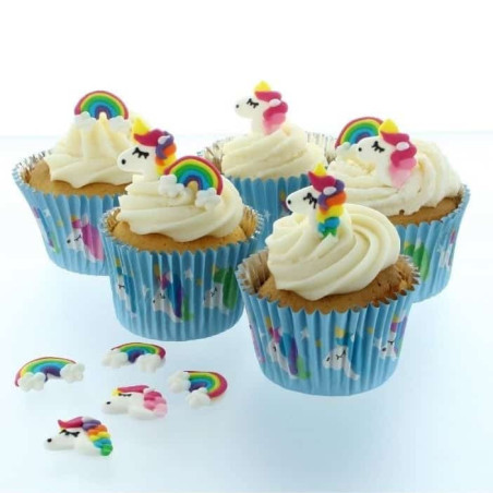 assunto-açúcar-unicórnio-arco-íris-cupcake