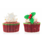 cupcakes de floco de neve