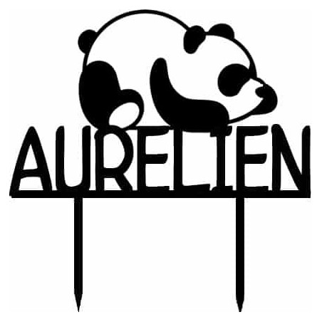 topo de bolo panda para personalizar