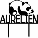 topo de bolo panda para personalizar