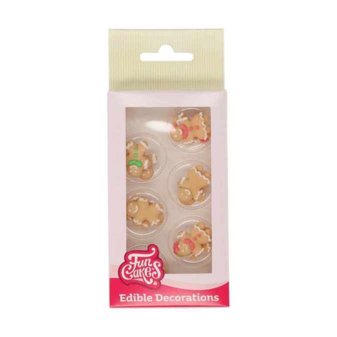 conjunto de 12 pães de gengibre com decorações de açúcar