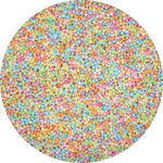 bolas de açúcar em tons pastel e multicoloridas