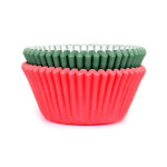 Capas de cupcake 50 vermelho-verde