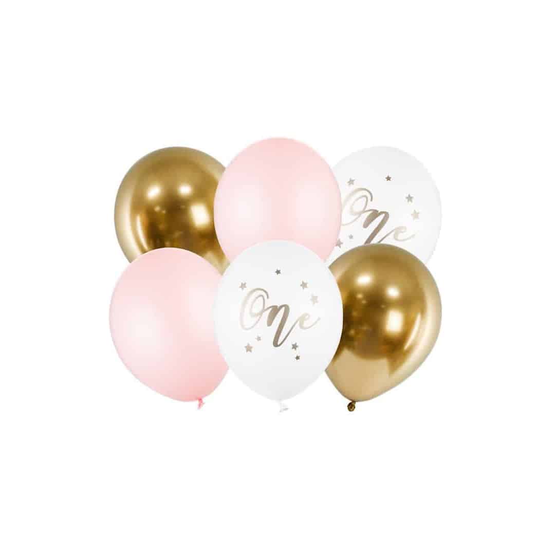 conjunto-de-6-balões-menina de 1 ano