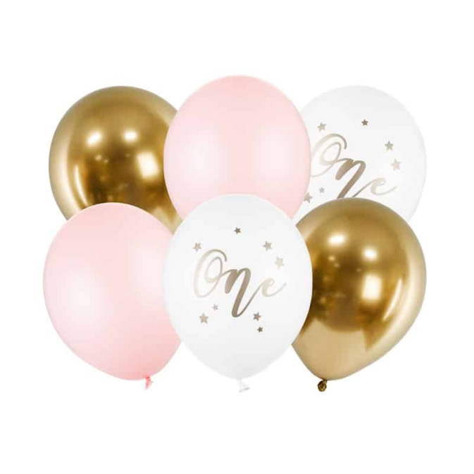 conjunto-de-6-balões-menina de 1 ano