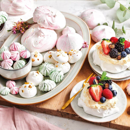 Funcakes de merengue em pó prontos para usar
