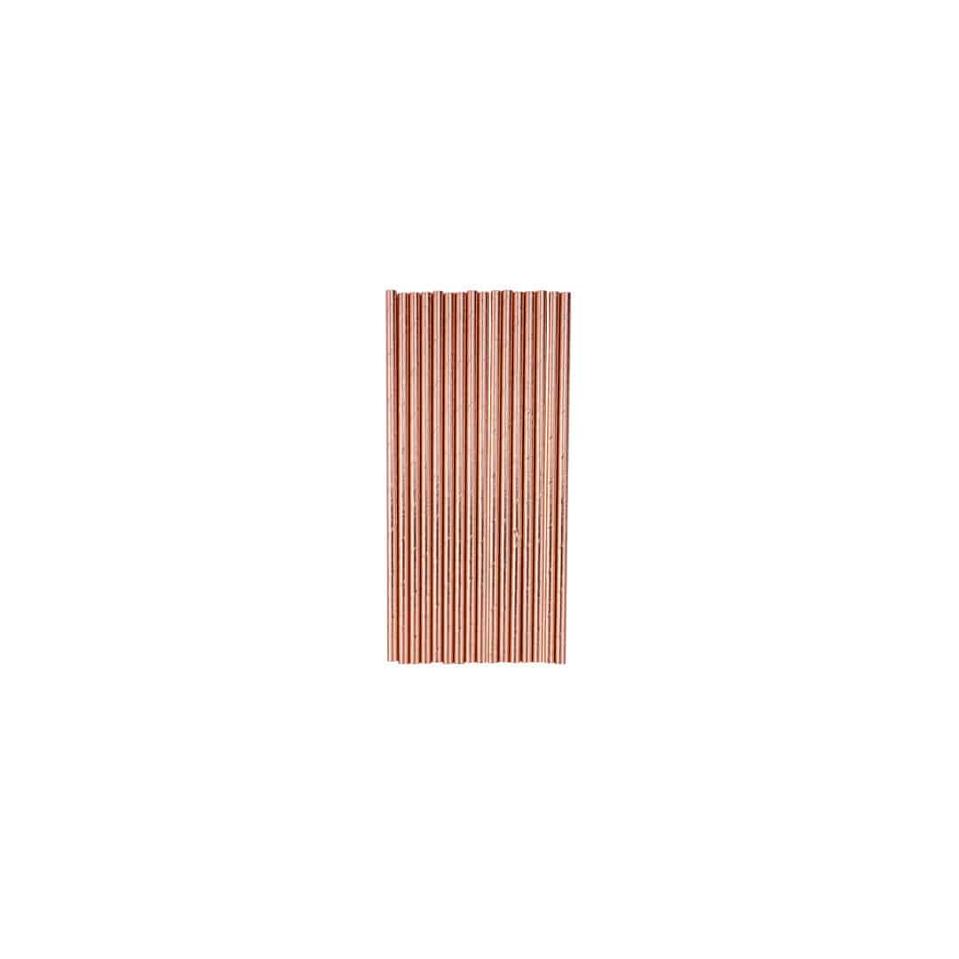 20 canudos de ouro rosa-19 cm