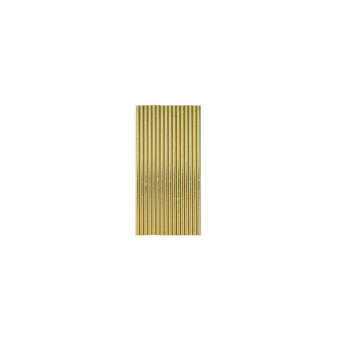 20 canudos de papelão dourado-