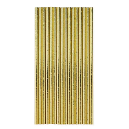 20 canudos de papelão dourado-
