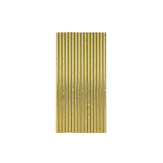 20 canudos de papelão dourado-