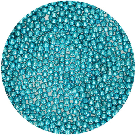 Pérolas de açúcar azul metálico - 80g