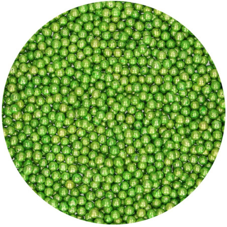 pérolas de açúcar verde-metálico