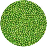 pérolas de açúcar verde-metálico