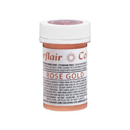 tinta de qualidade alimentar rosa-ouro-mate