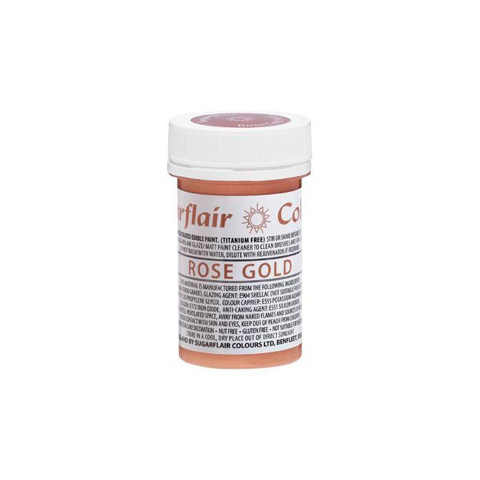 tinta de qualidade alimentar rosa-ouro-mate