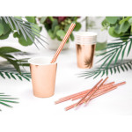 6 xícaras de papelão-rosa-dourado-metálico