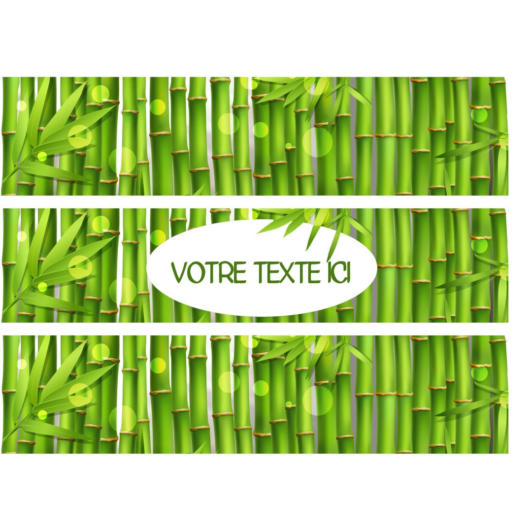 contorno de bolo de bambu para personalizar